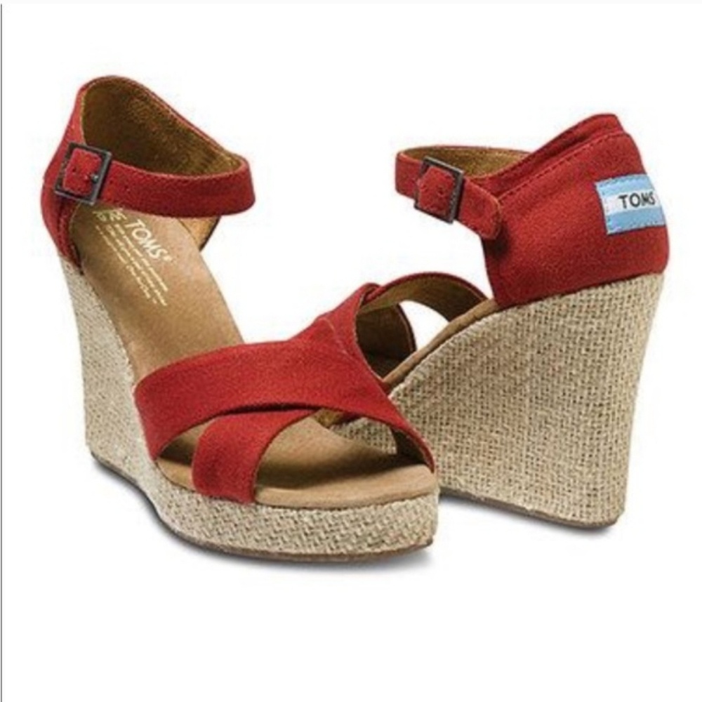 Toms Espadrille Canvas Wedge